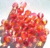 25 8mm Faceted Tri Tone Crystal Red Yellow AB Firepolish Beads